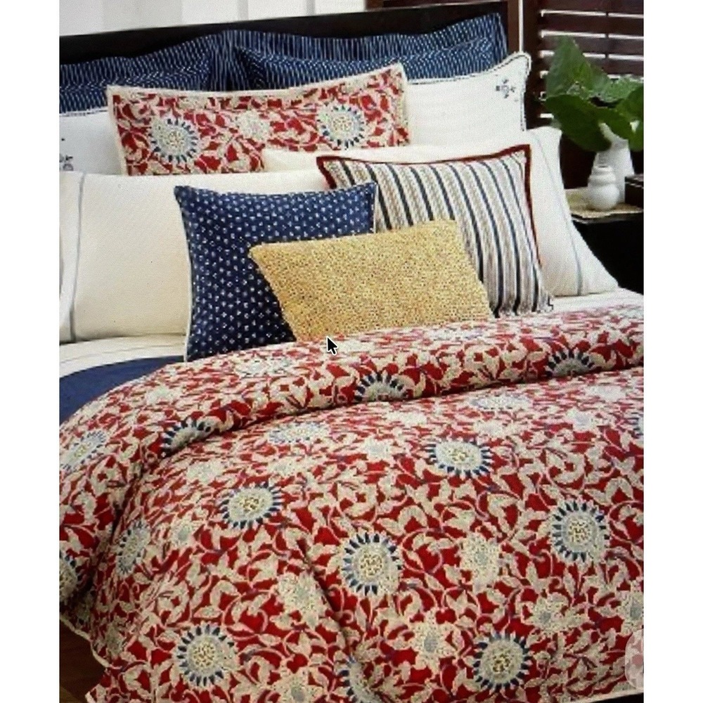 Ralph Lauren Vintage Luxury F/Q Comforter Cote d Azur French Cottage Boho Floral